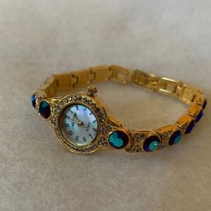 Kirks Folly AB Multi Blue Crystal Watch